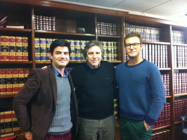 El Senador Alberto Espina junto a Andrés Soffia y Luis larraín